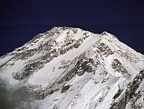 408 Dhaulagiri South Face Close Up Early Morning From Lete �What's the south face like?� inquired Ichac. ... Lachenal: �monstrous slope, several miles high, and without a break, something like the north face of the Matterhorn, which as you know isn't exactly an attractive place, only this is three times as big.� Herzog: �The best thing is just to write off the south face� (Maurice Herzog, Annapurna). Here is a close up of the Dhaulagiri South face in the early morning sun from Lete.